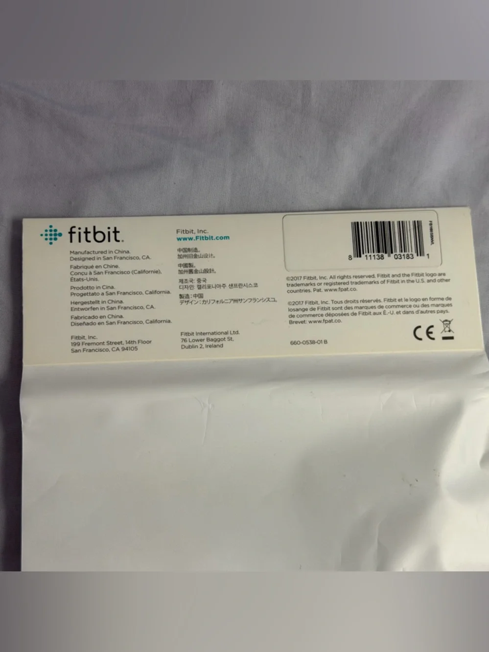 NWT Fitbit Charge 3 4 Sport Band Navy Blue Large FB168SBNVL New Sealed